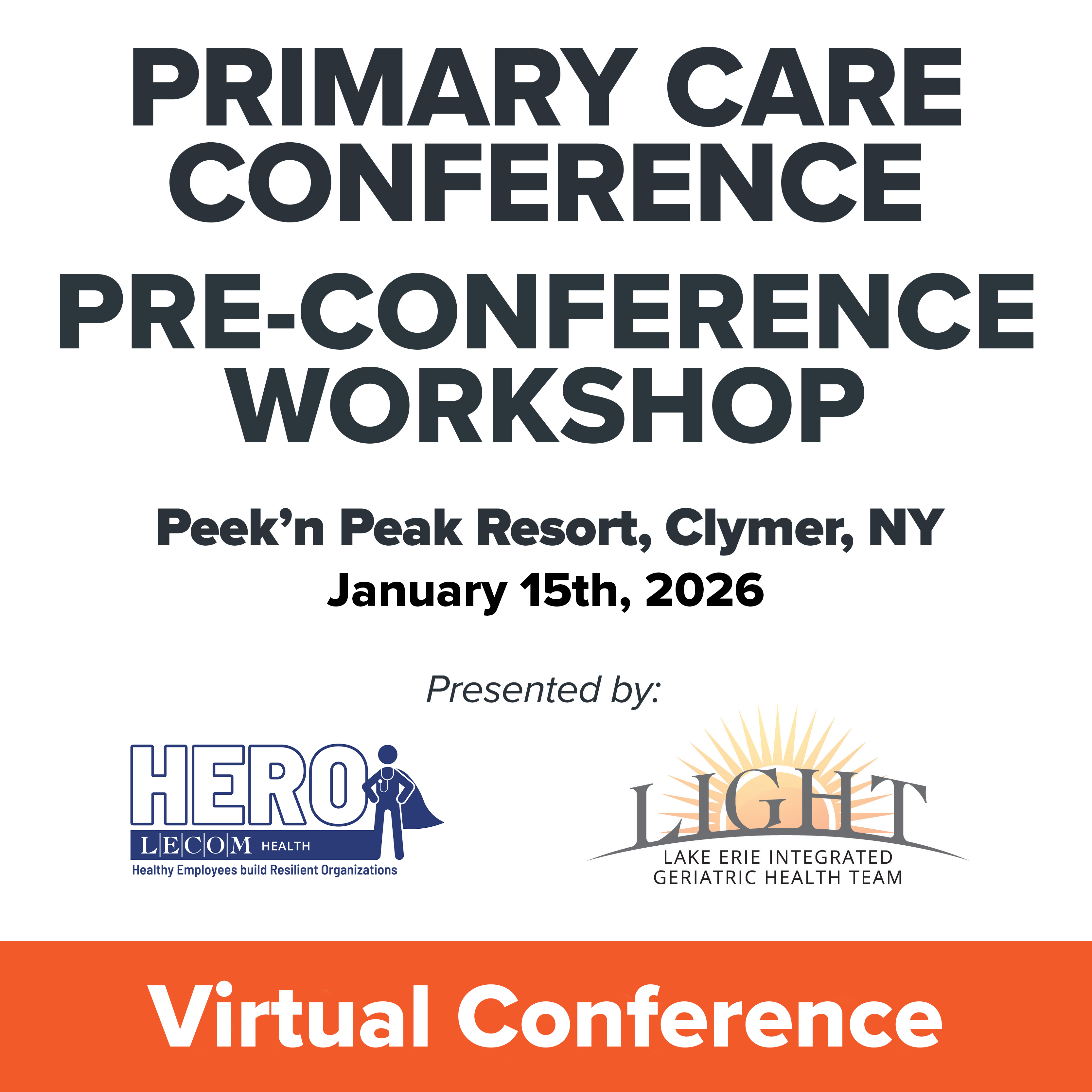2026 Pre-Conference Primary Care Button